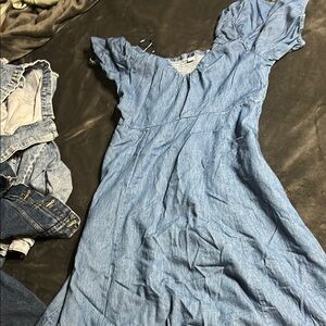 Old Navy Blue Flutter Sleeve Sundress